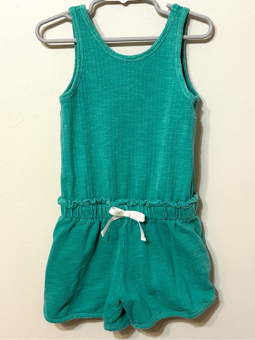 Cat & Jack girls tank style romper. Green  color in a size 5 T
